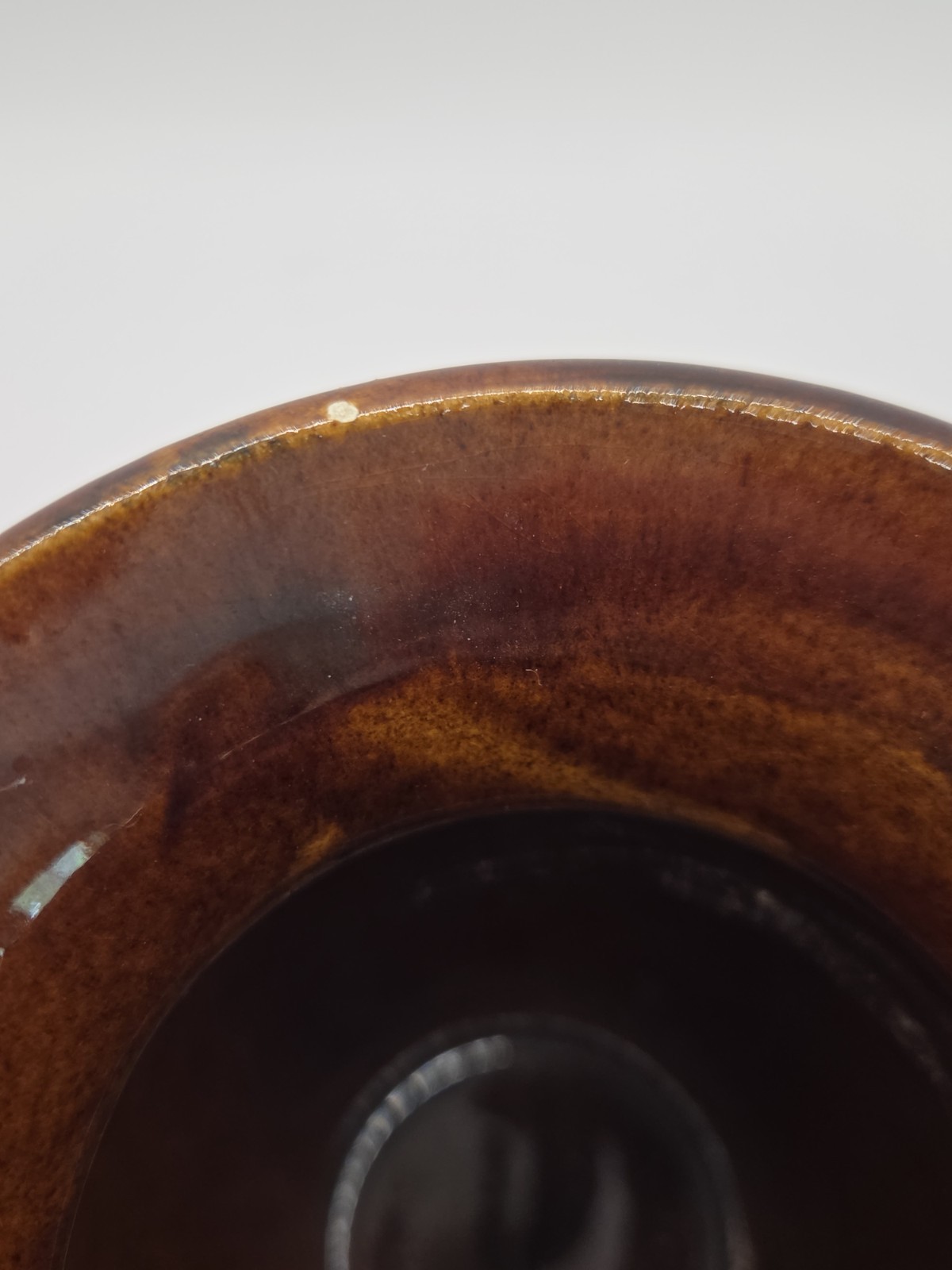 Vintage Royal Haeger Vase Brown Cream Earth Tones Drip Glaze Pottery 5.5” Tall
