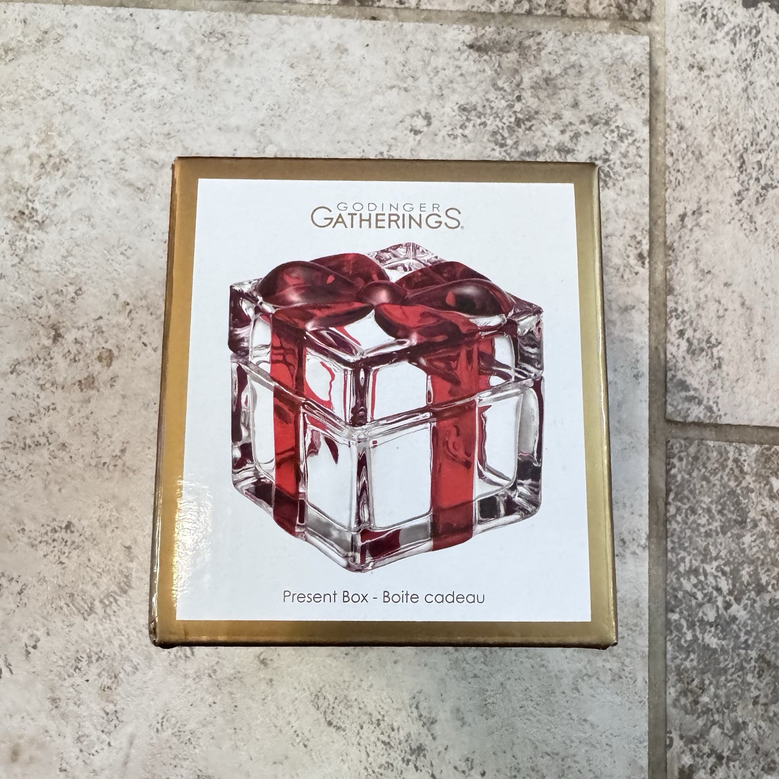 Godinger Gatherings Shannon Crystal Gift Trinket Jewelry Christmas Box