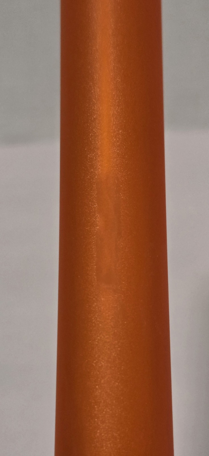 Art Glass Vase Pencil Neck Orange Satin Carlo Moretti Italy VTG Rosenthal Netter