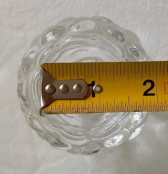 Vintage Style Clear Glass Bubble Tealight Candle Holder Lifetime Brands Set Of 2