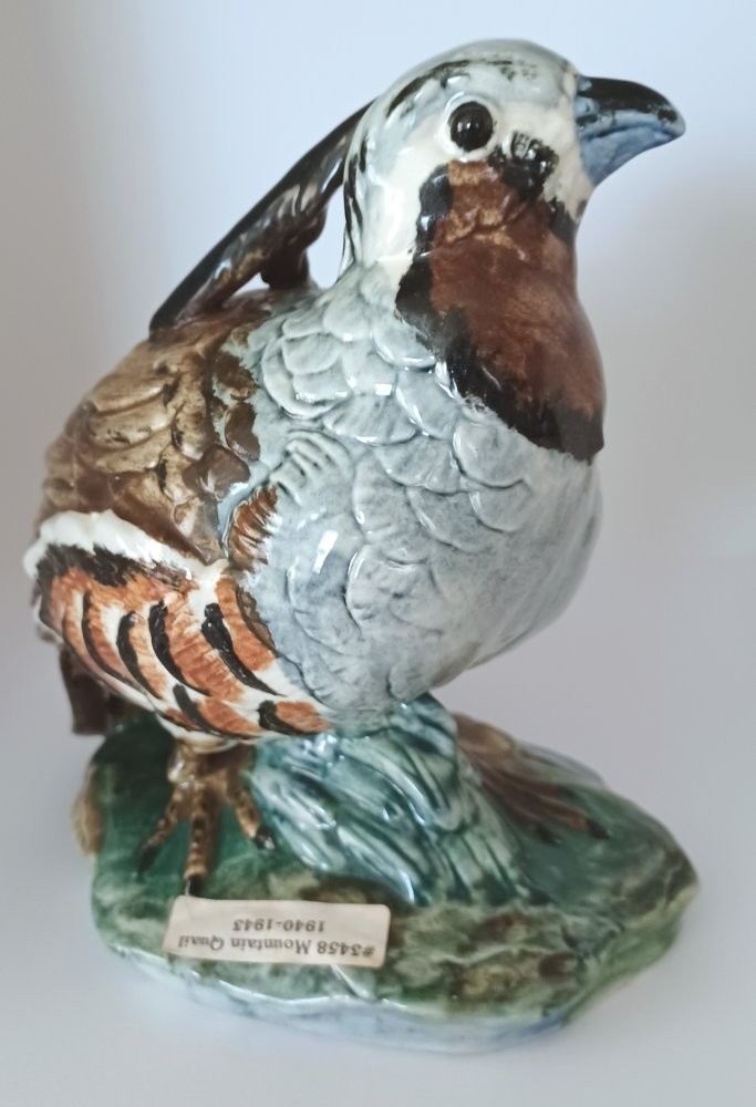 Stangl Bird Pottery Scarce #3458 Mountain Quail Figurine in Excellent Condition