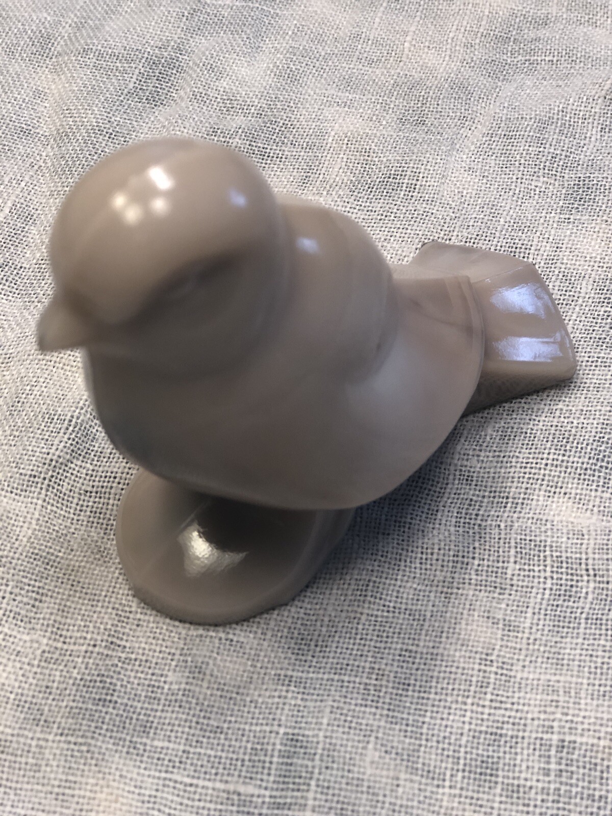 Vintage Birds pair Opaque Slag Glass in Natural Colors
