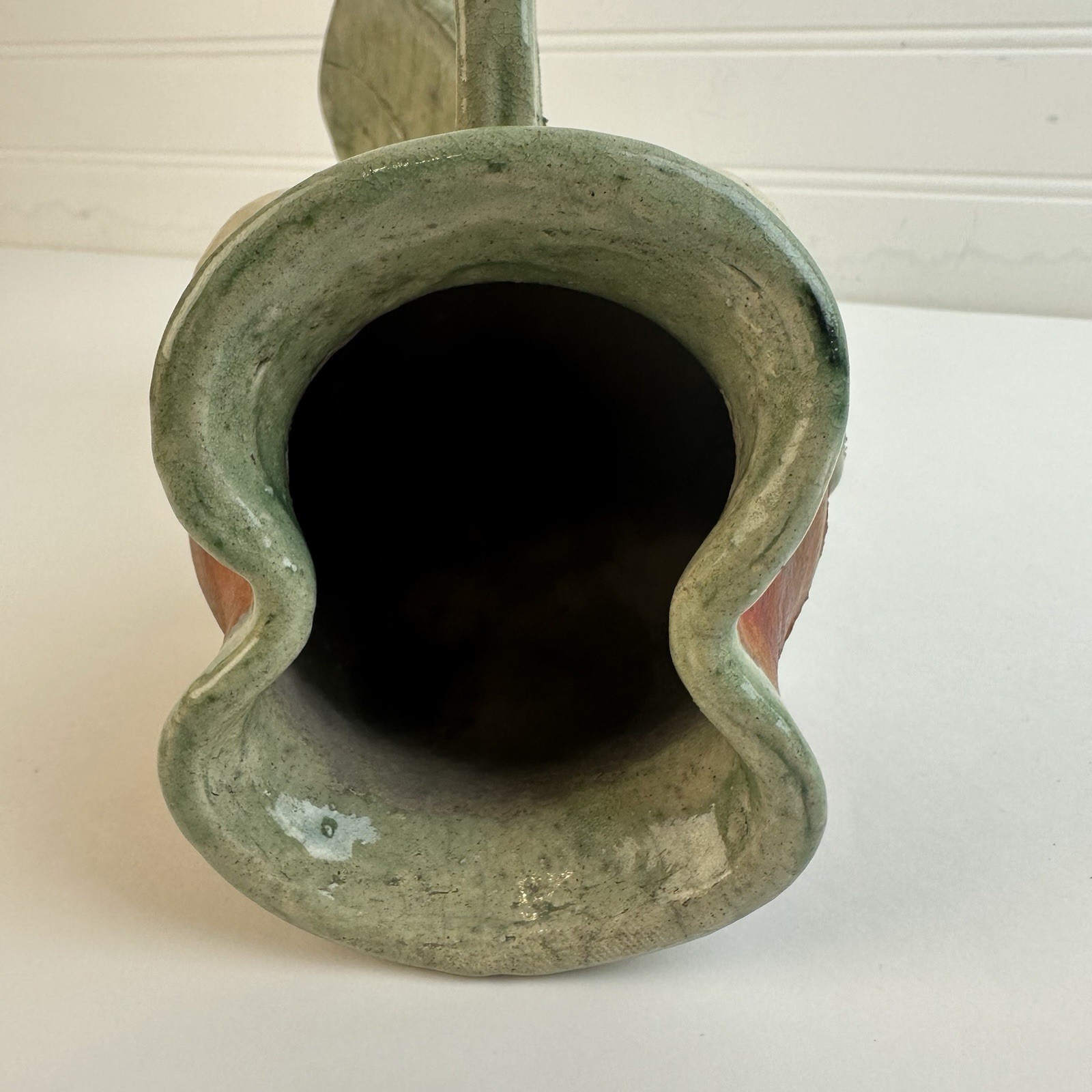 Artisan Raku Pottery Happy Surprised Fish Whimsical Coastal Beach Signed Ceramic