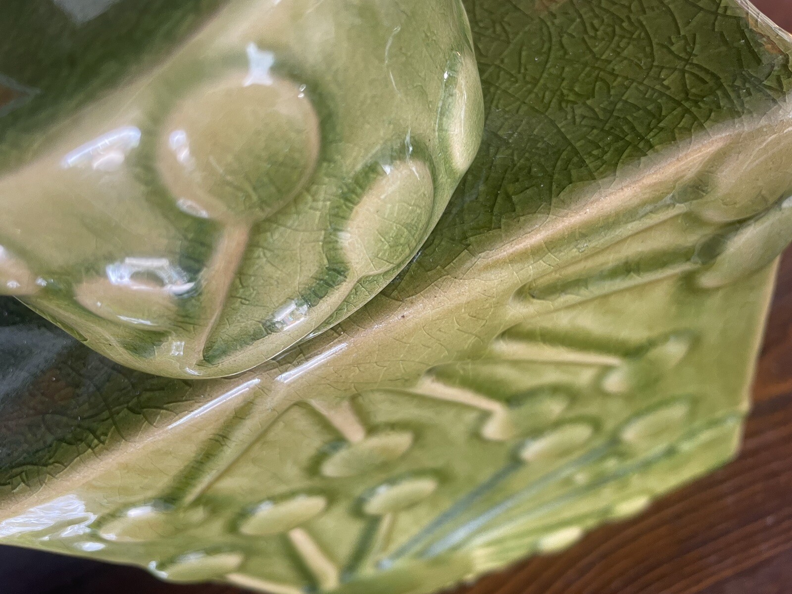 Vintage Ceramic Snuff Jar? Studio Pottery? Avocado Large Crackled Vase With Lid
