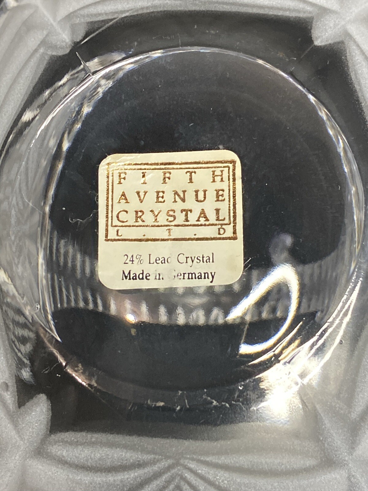 Vintage Fifth Avenue Crystal L.T.D Basket 5”ht