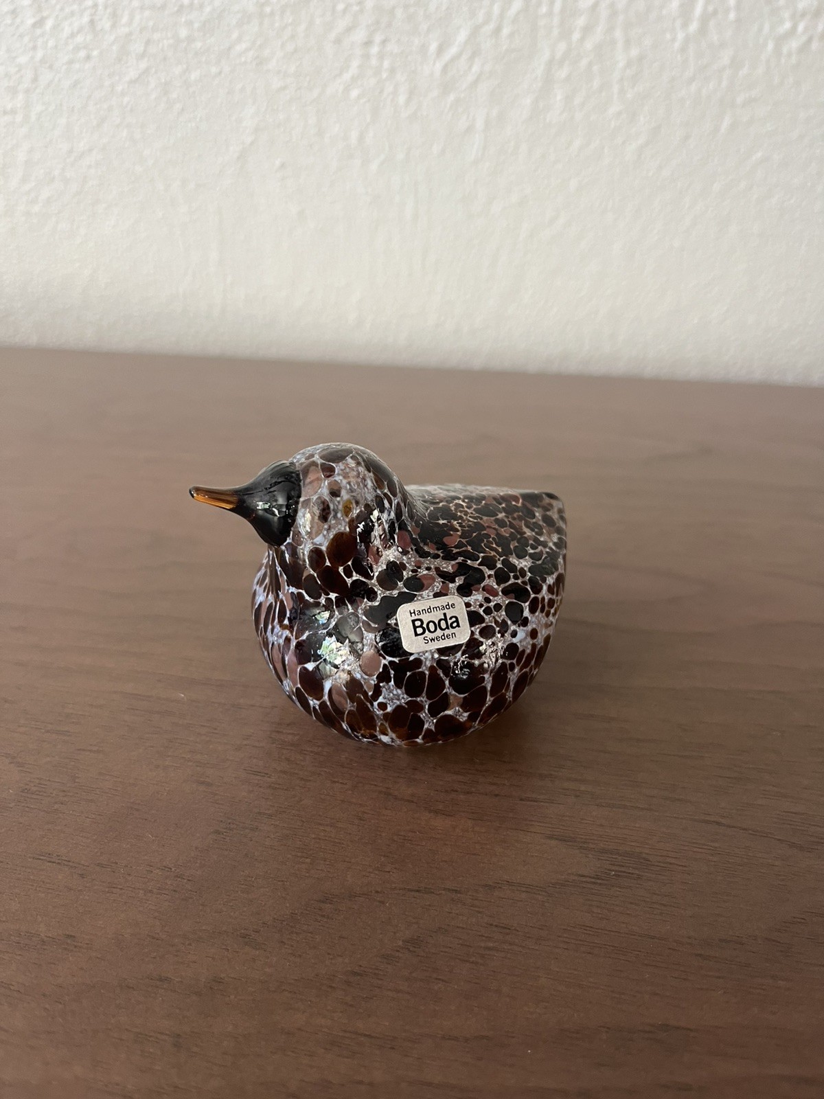 Swedish Boda Handmade Art Glass Bird by Bertil Vallien 1975