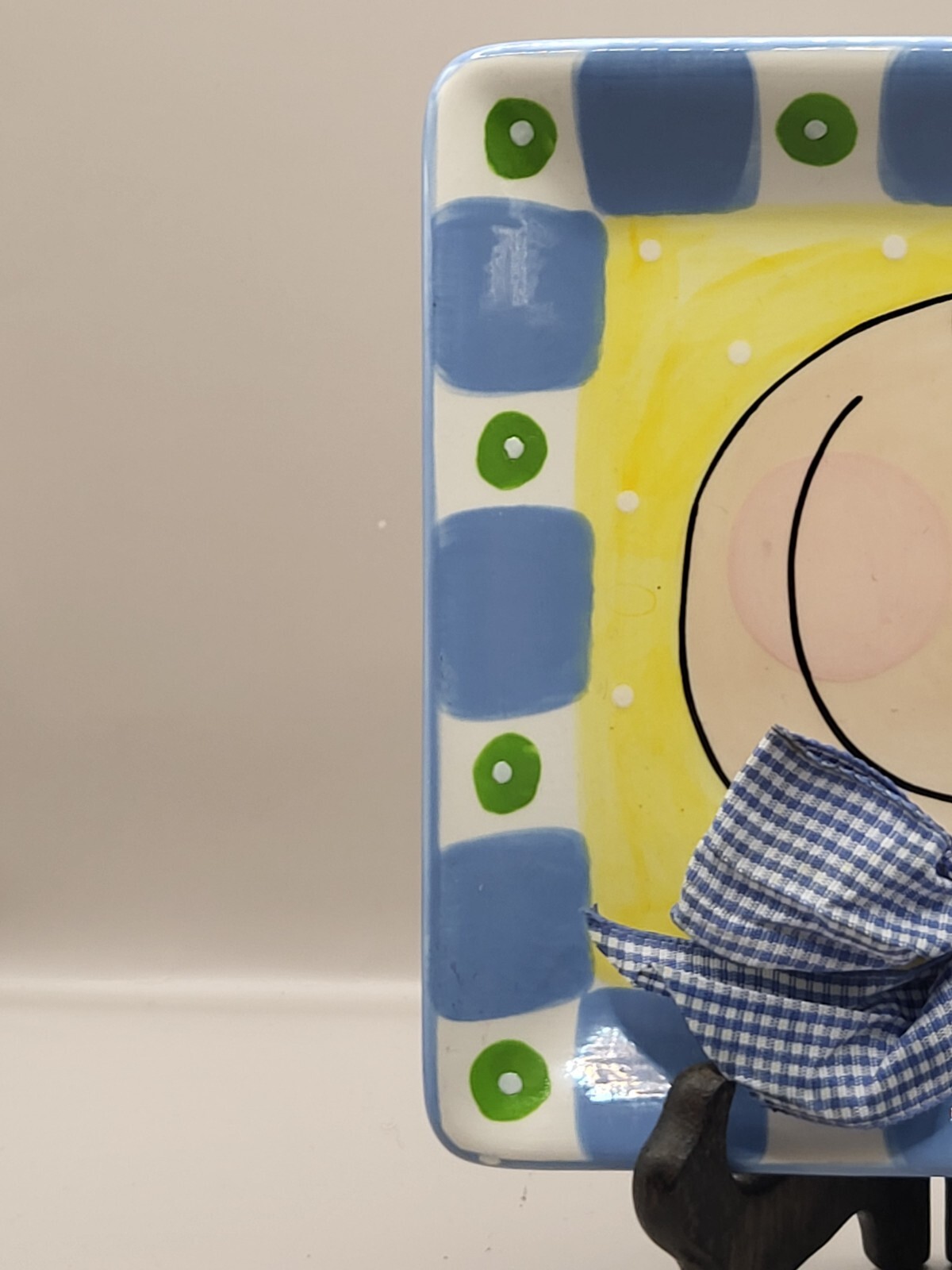 Ceramic Baby Boy Decorative Plate By Clay Chicks Can Be Personalized