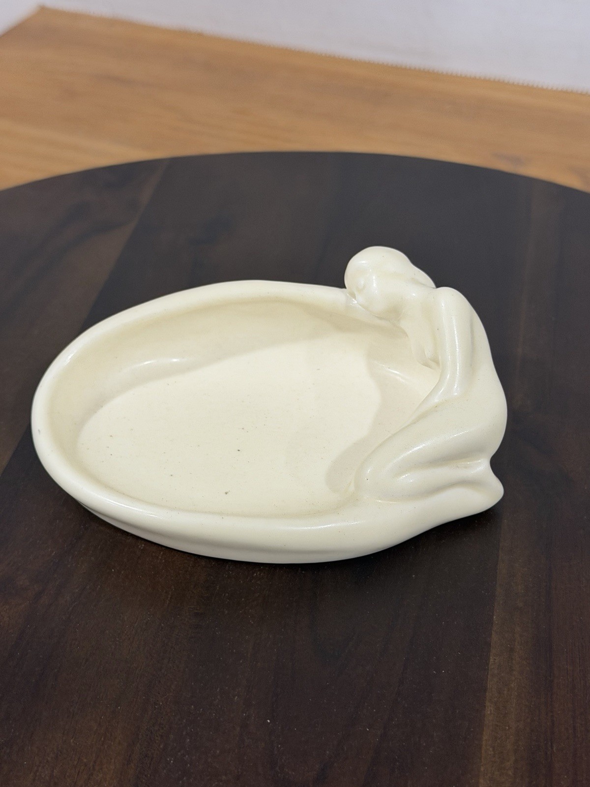 Rookwood Pottery 1932 Nude Woman Pin Trinket Dish Pale Cream 2595