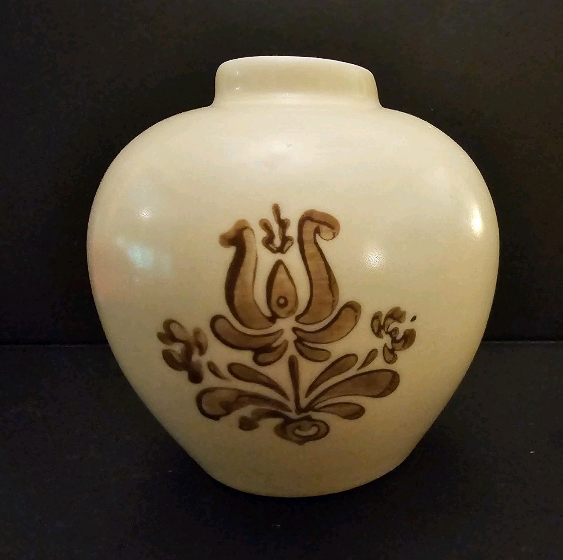 Vtg Pfaltzgraff Village Small Bud Vase 3 1/2″ Diameter