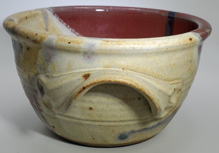 Vintage, 1995, Gorgeous, Signed – Ayers, Multi-colored Pottery Planter