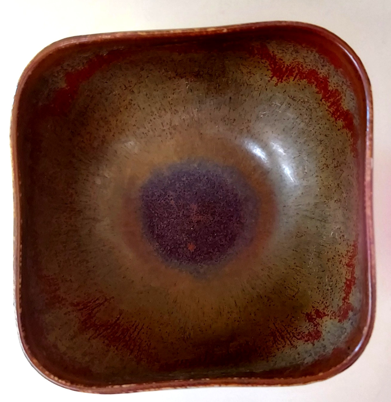 Rare Saxbo 113 Danish Denmark Pottery, 4 Sided Mid Century – Redish Brown Bowl