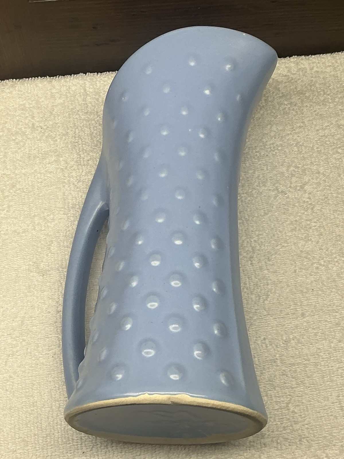 1940’s Nelson McCoy USA Hobnail 10 1/4” Pitcher/Vase Pastel Blue Xlnt Condition