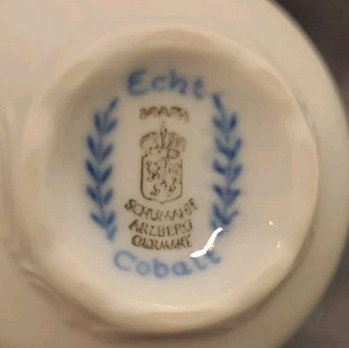 Vintage Seltmann Weiden Bavaria Germany Cobalt Blue Rose Creamer