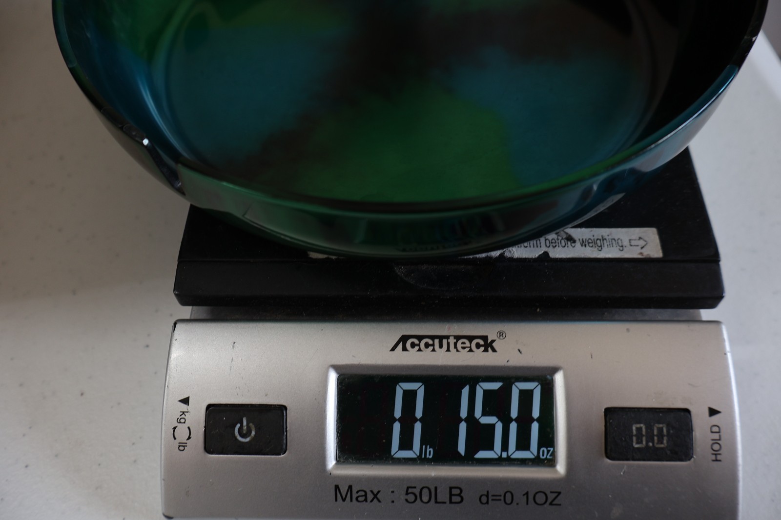 Iridescent Teal Green Black Enamel Metal Ashtray Catchall Dish Vintage MCM