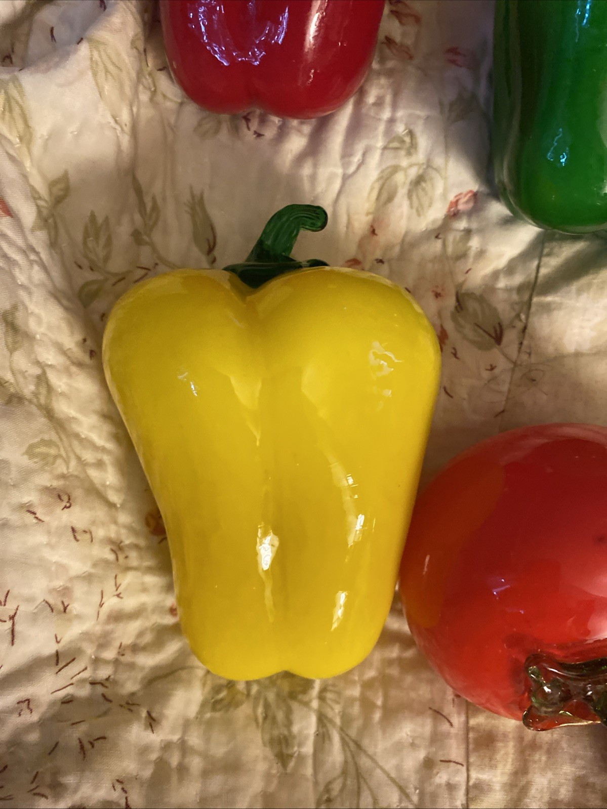 Murano Blown Glass Orange vegetables & Fruit Lot Of 8