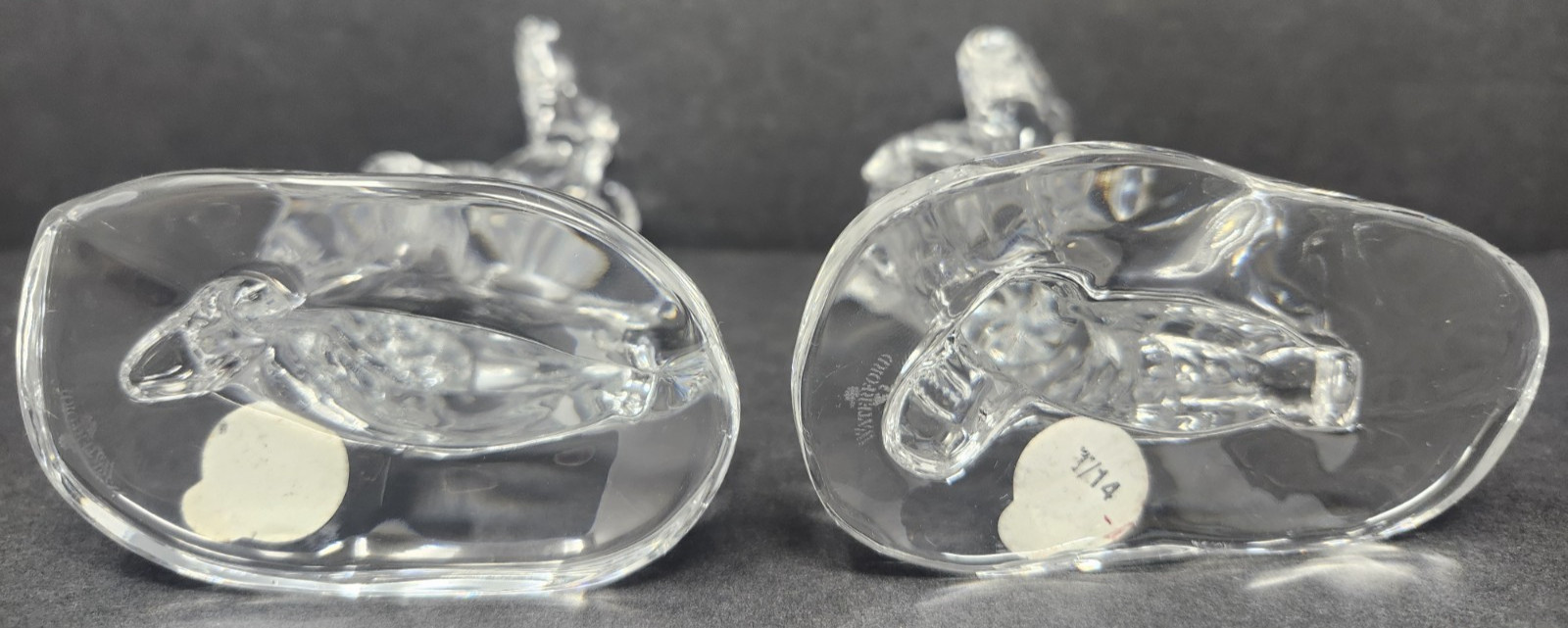 Waterford Crystal PAIR Golfer Figurines Man & Woman Golf Made In Ireland