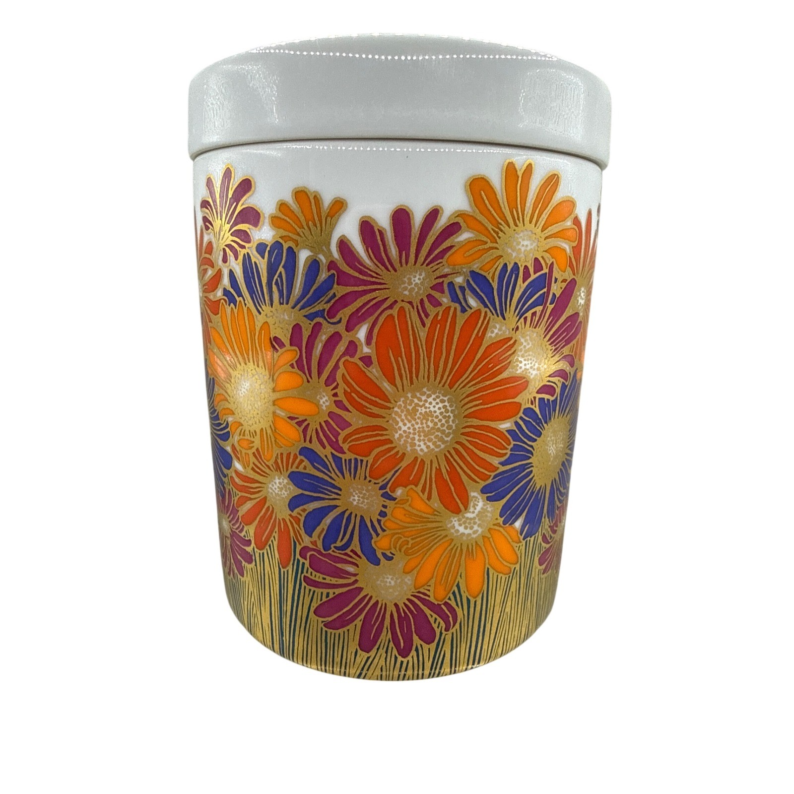 Rosenthal Studio Line Golden Daisy Porcelain Lidded Box by Rosalinda Nairac 5″