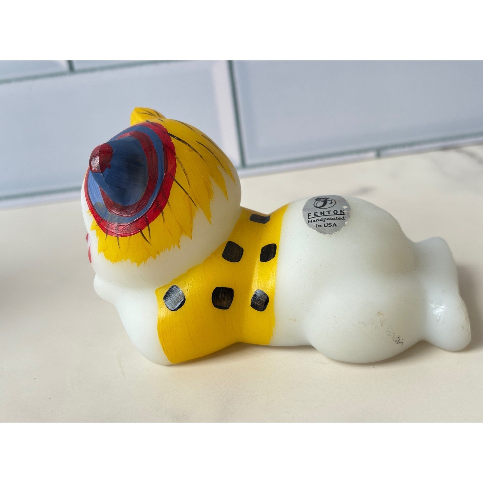 3 Pc Fenton Art Glass Centennial Countdown Celebration Clown Bear Figurines USA
