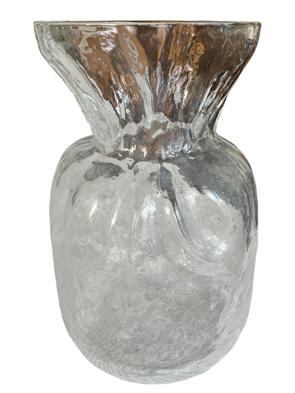 Sea Glasbruk Crystal Vase Blomknyte By Rune Strand Design Kosta Boda Sweden 6.8”