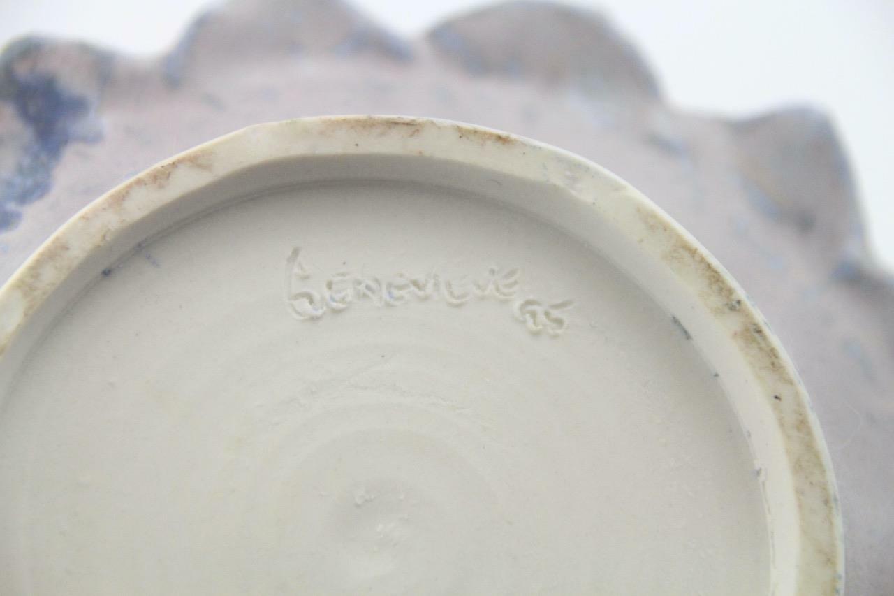 Signed Genevieve Groesbeck Studio Pottery Drip Glaze Vase-New Hampshire Artist