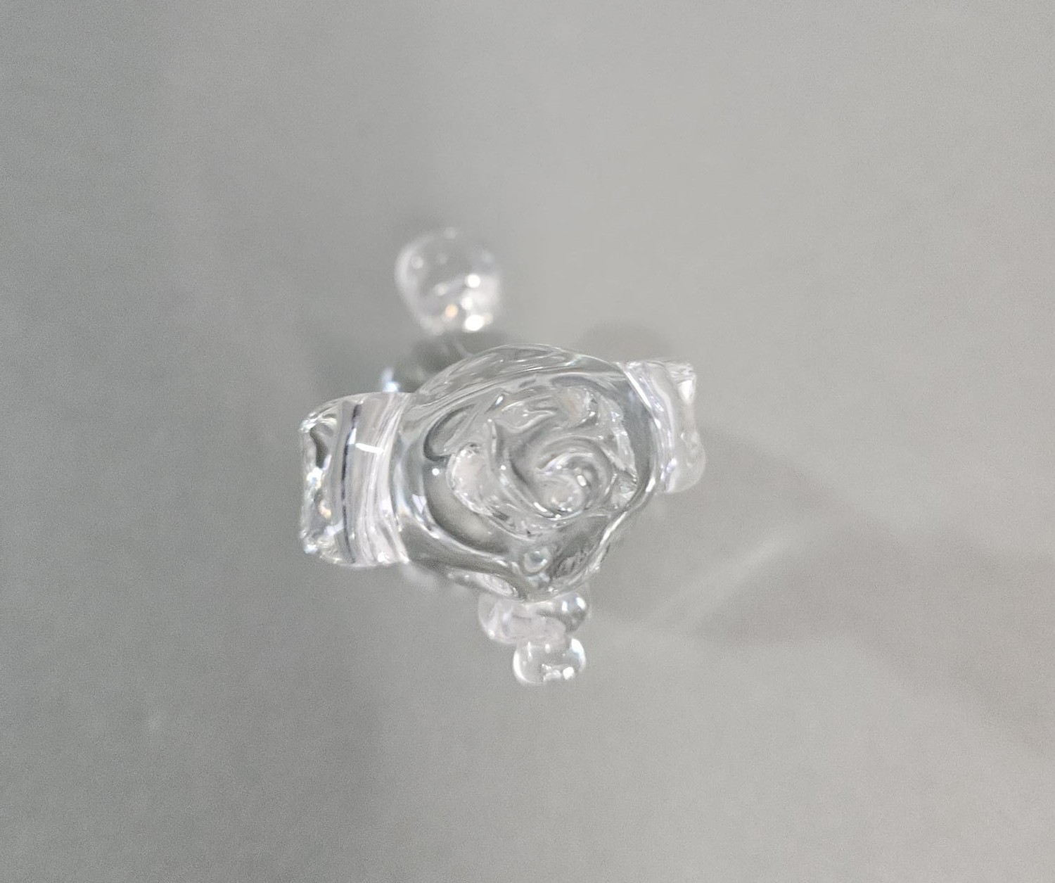 Hand blown Glass Poodle Figurine / Paperweight 5.5″ T