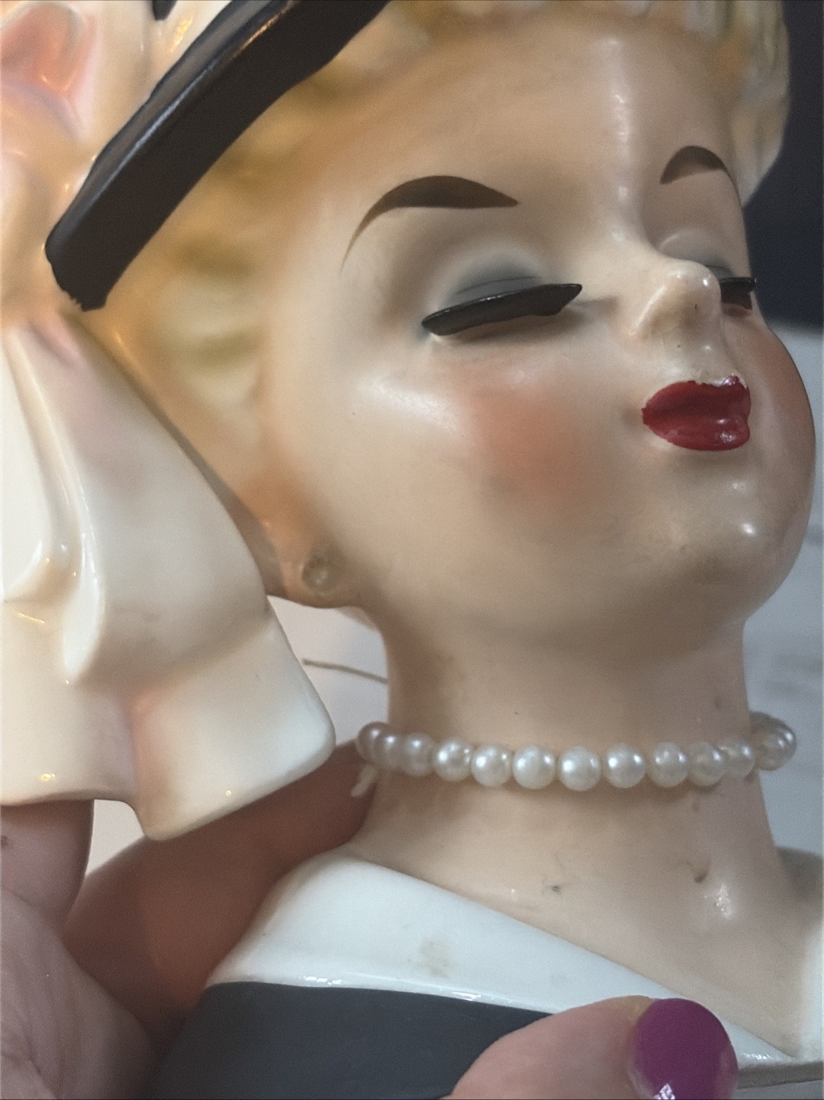 Inarco E-2006 Lady Head Vase See Photos READ Desc