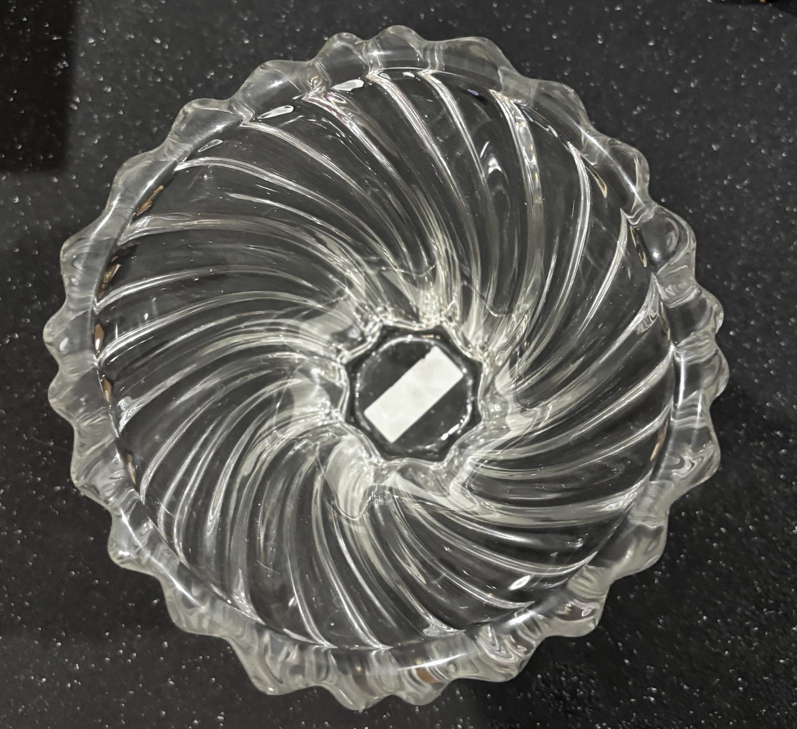 Mikasa Belle Epoque Swirled Fluted Crystal Flower Vase