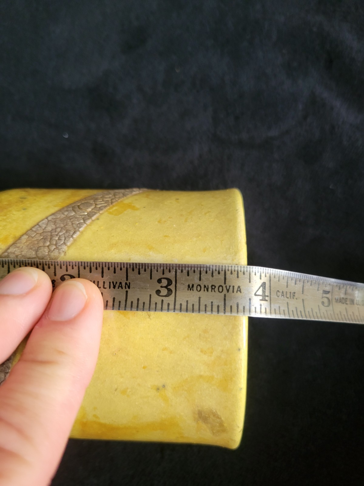 Yellow Raku Pottery Tumbler Cup Vase Signed John Charnetski Fine Art Studios