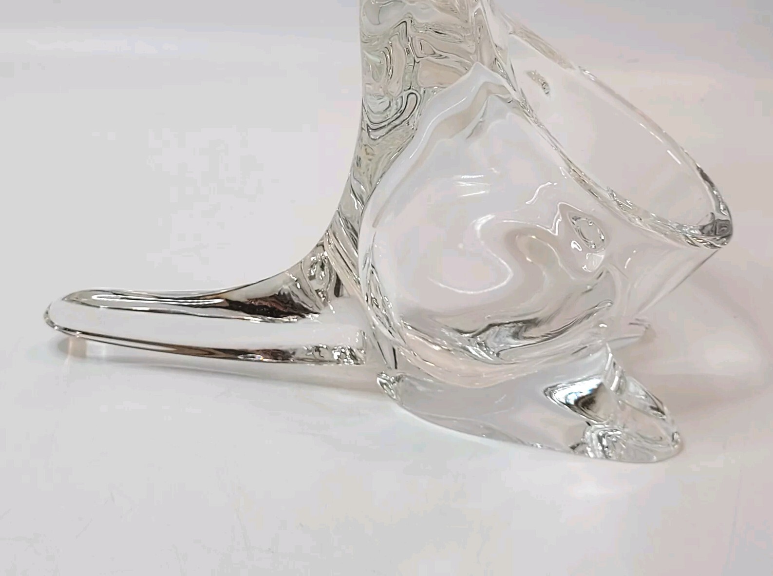 Sasaki Kangaroo Clear Crystal Paperweight/Trinket/Candy Dish Decor 7×8″
