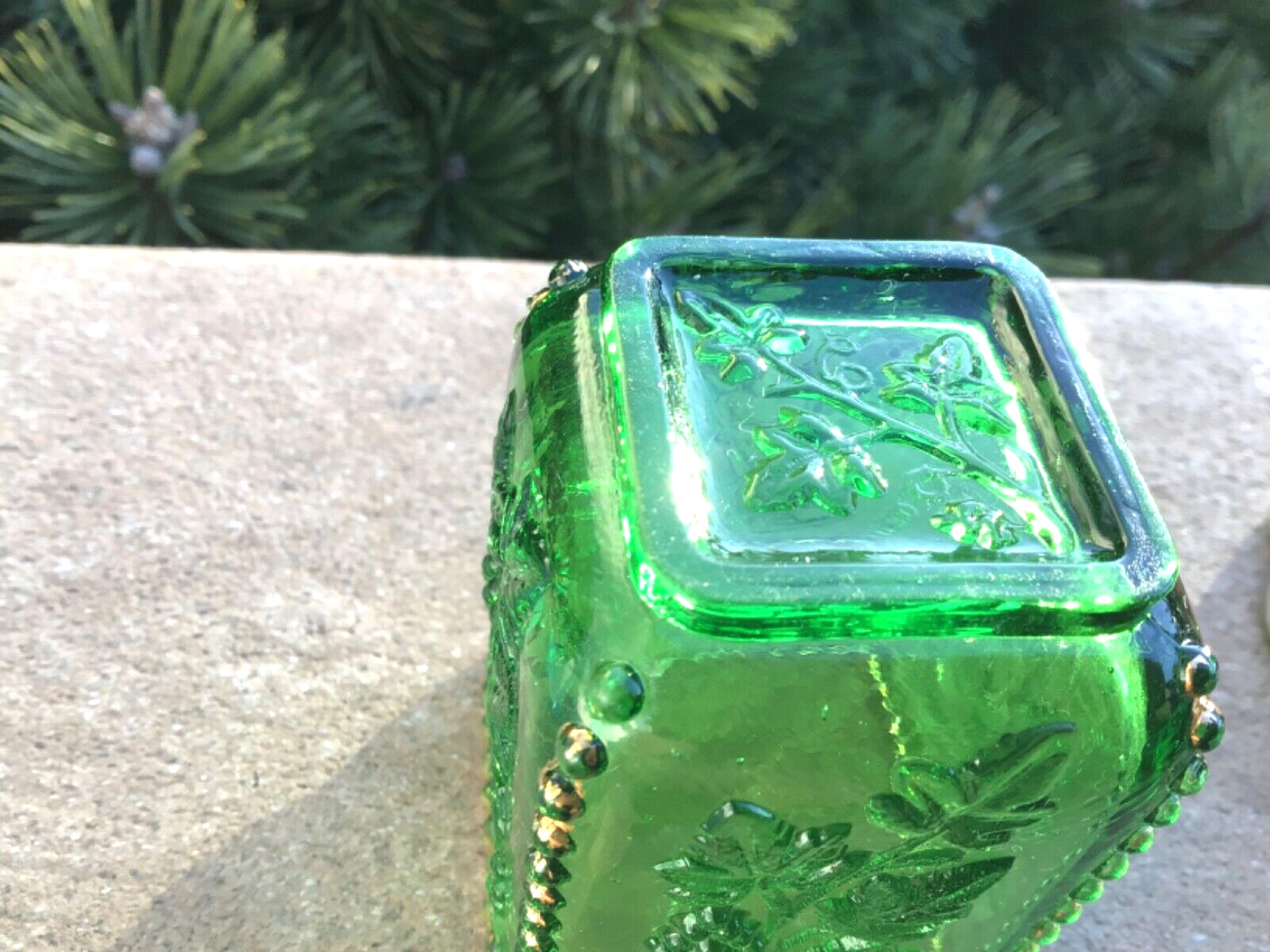 Victorian Toothpick Holder EAPG Emerald Green California Pattern U.S. Glass