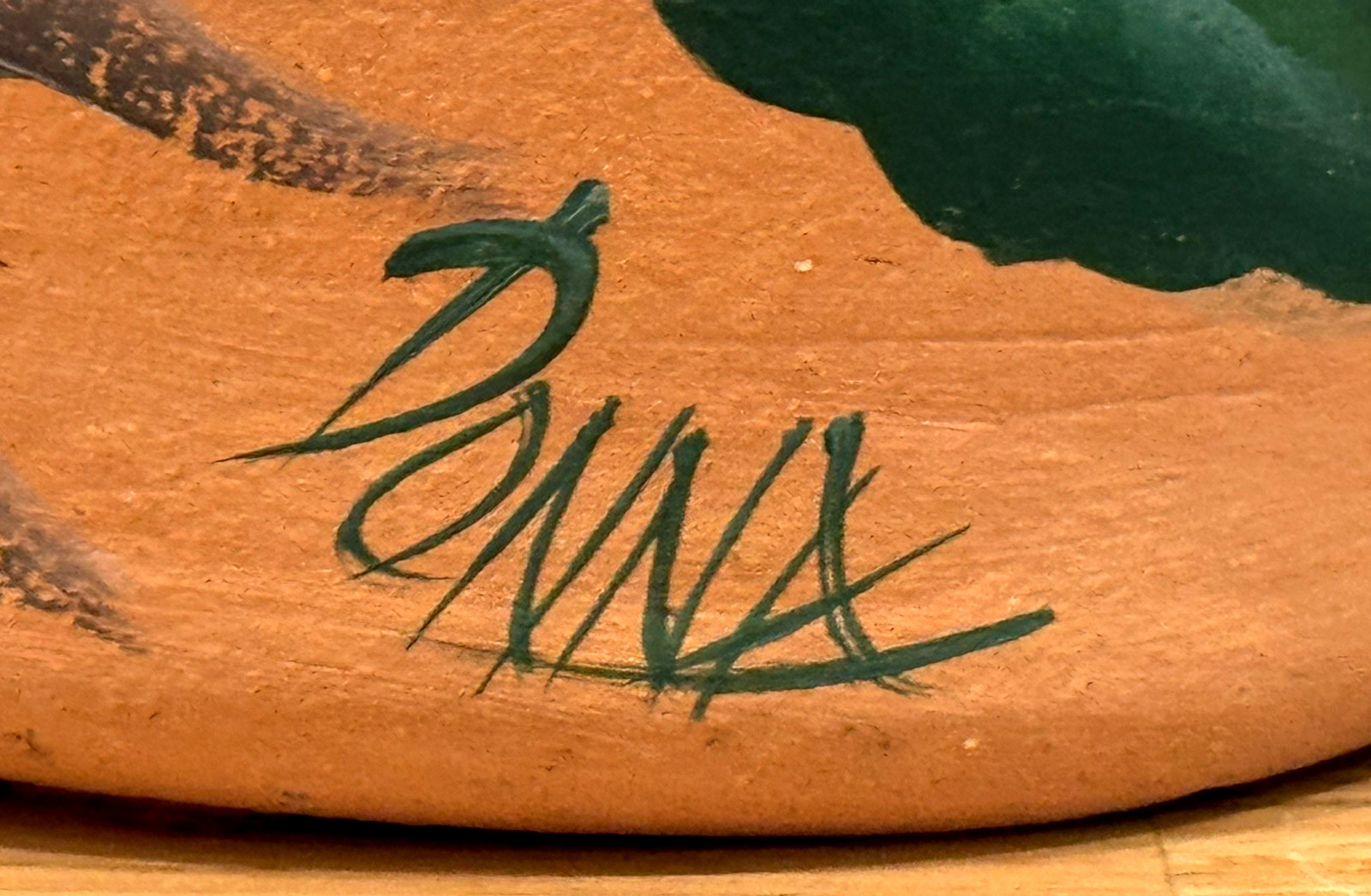 Vintage Rare HTF Hewells Pottery Terracotta 11″ Planter Vase Signed “Donna”