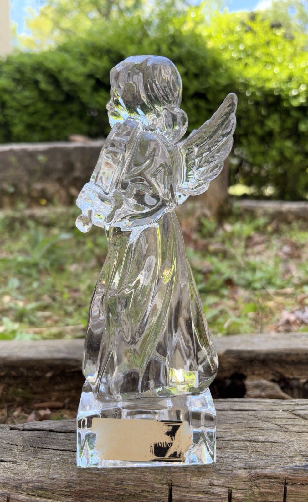 Mikasa Full Lead Crystal Angel Angelic Mandolin Herald Collection Germany 8”