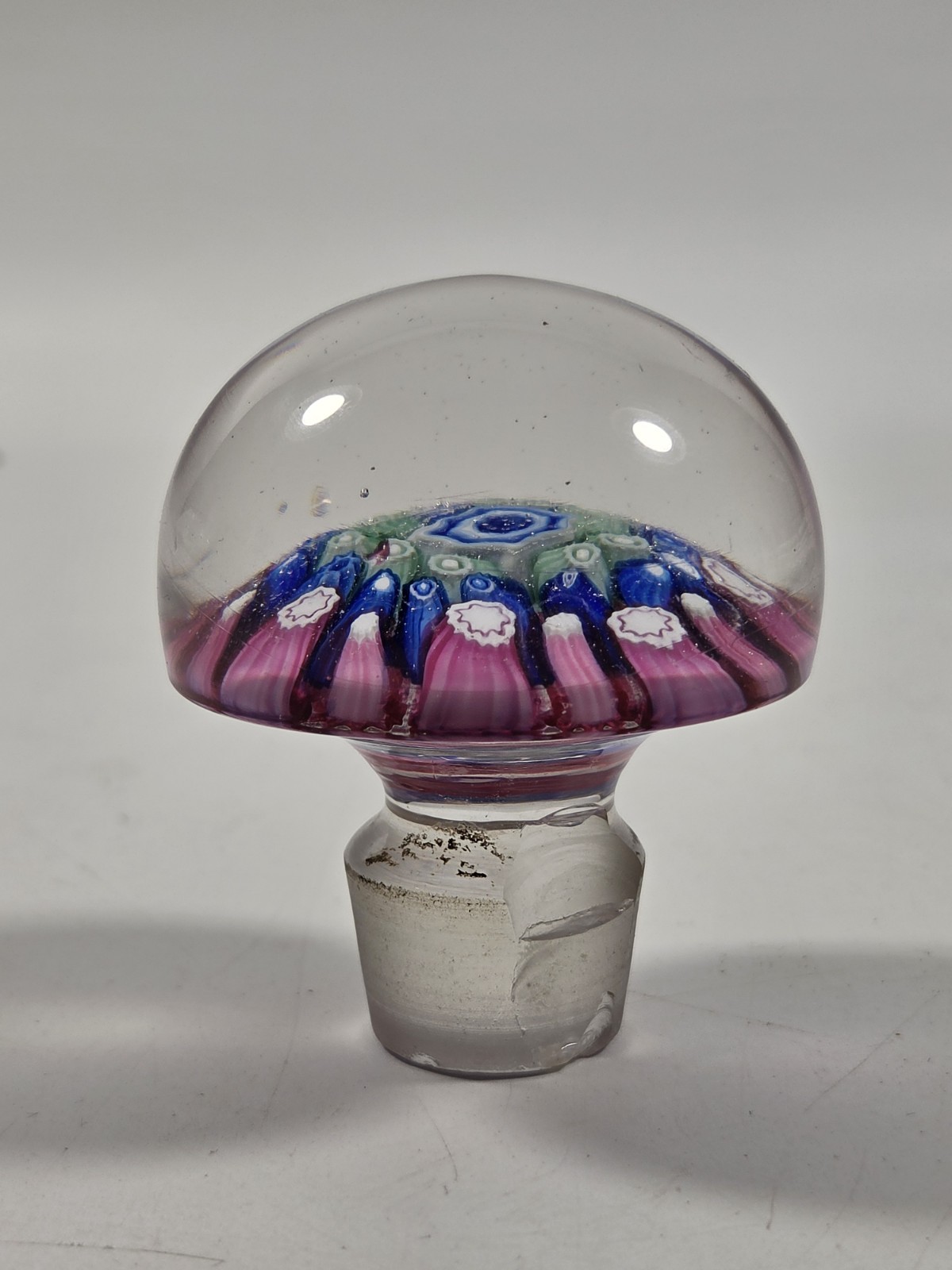 Old English? Millefiori Glass Inkwell Bottle Stopper (Stopper Only!)