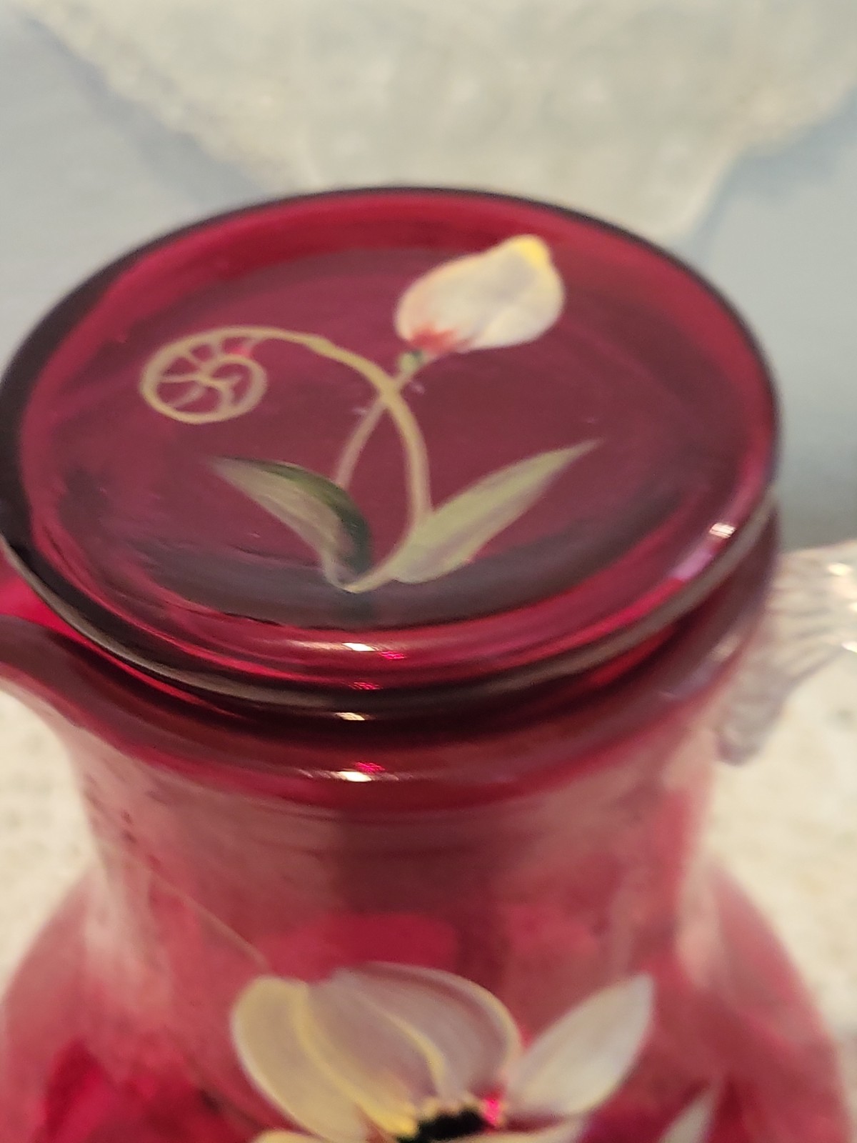 Fenton 2008 Floral Fantasy on Ruby Guest Set # 8100 AO 91/250 Tumble Up Signed