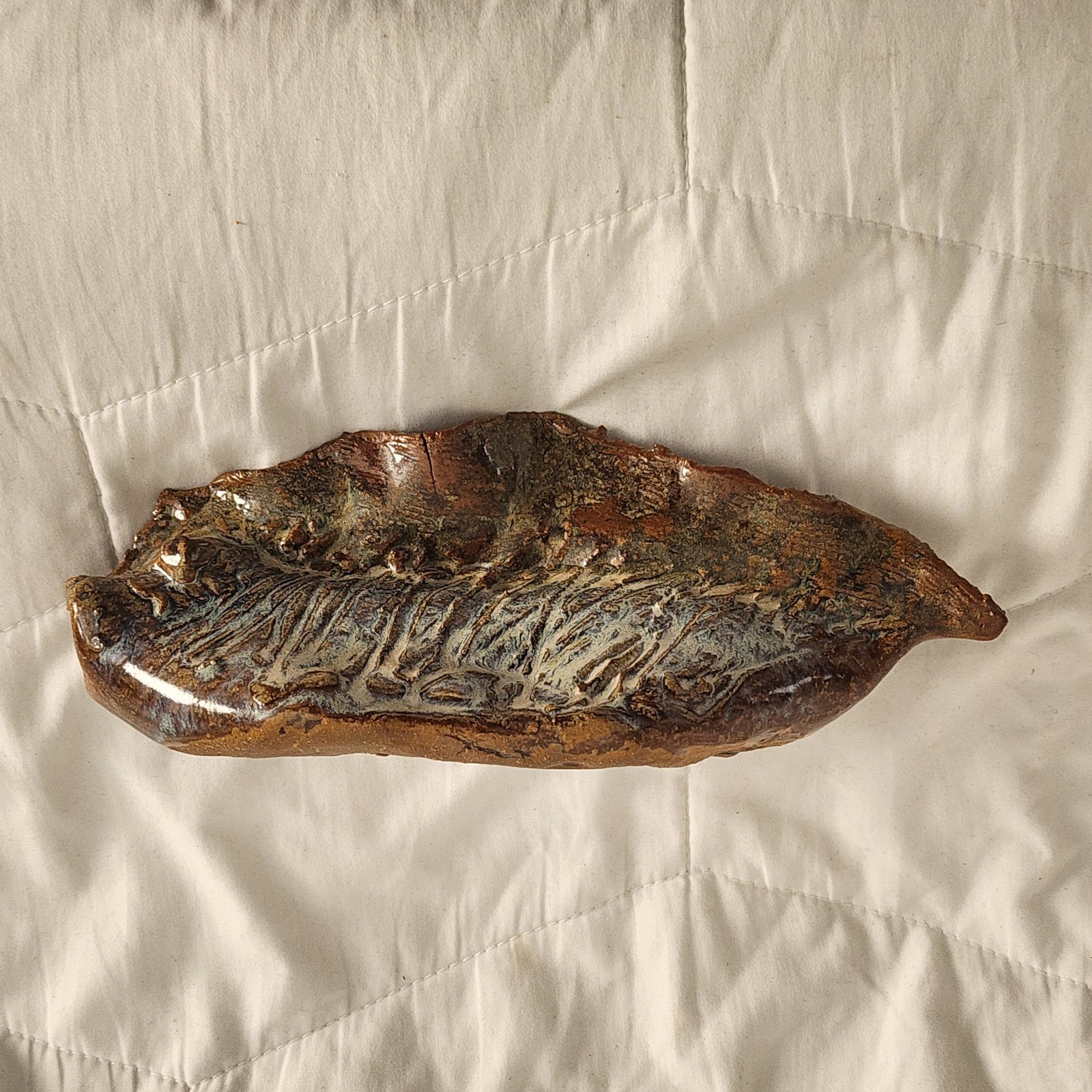 Studio Art Pottery Sea Creature Fish Monster Slug Signed Marked Hand Made
