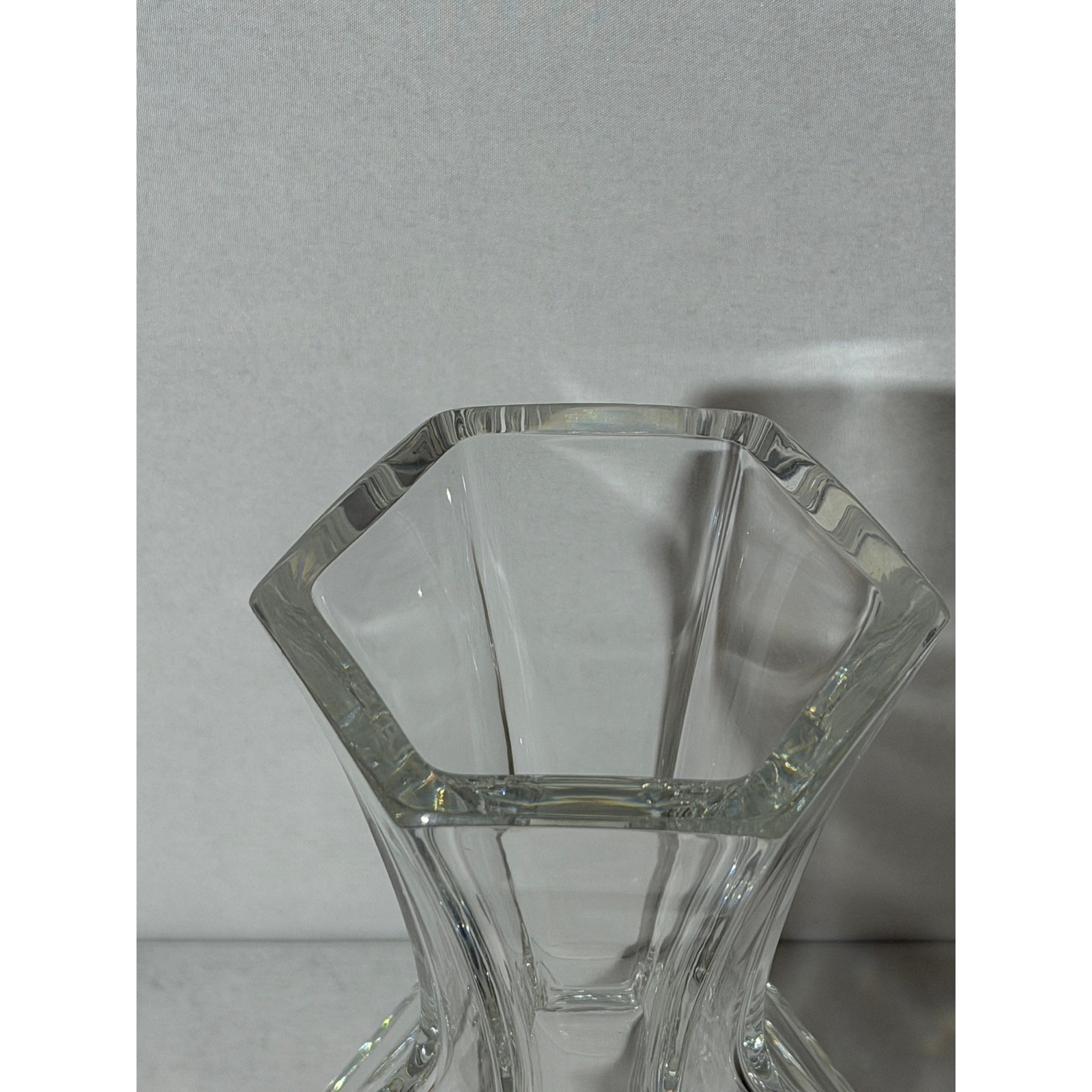 Vintage Signed Gorham Heavy Lead Crystal Panel Sovereign 10″ Vase