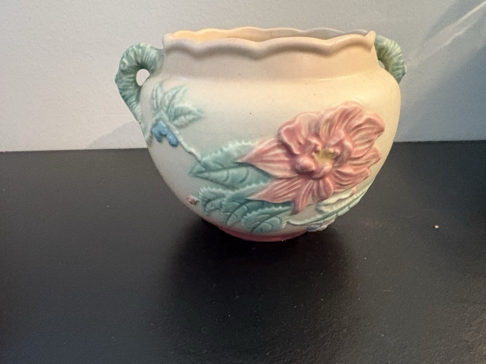 Hull Art Pottery Floral Planter W-5 1/2 Ceramic Mid 20th Century Matte Finish
