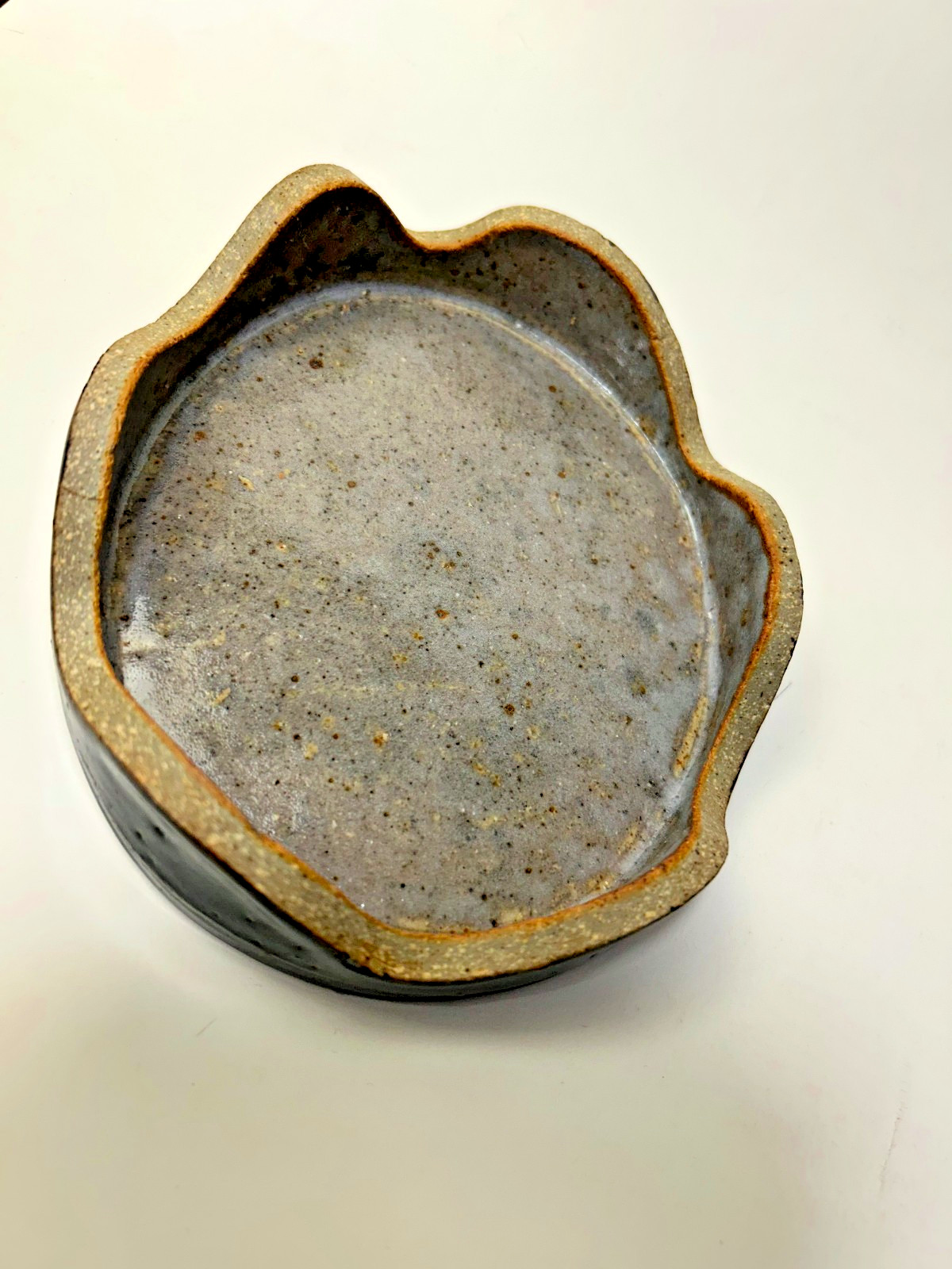 John Glick Plum Tree Pottery Oval Mid Century Abstract Modern Lidded Box