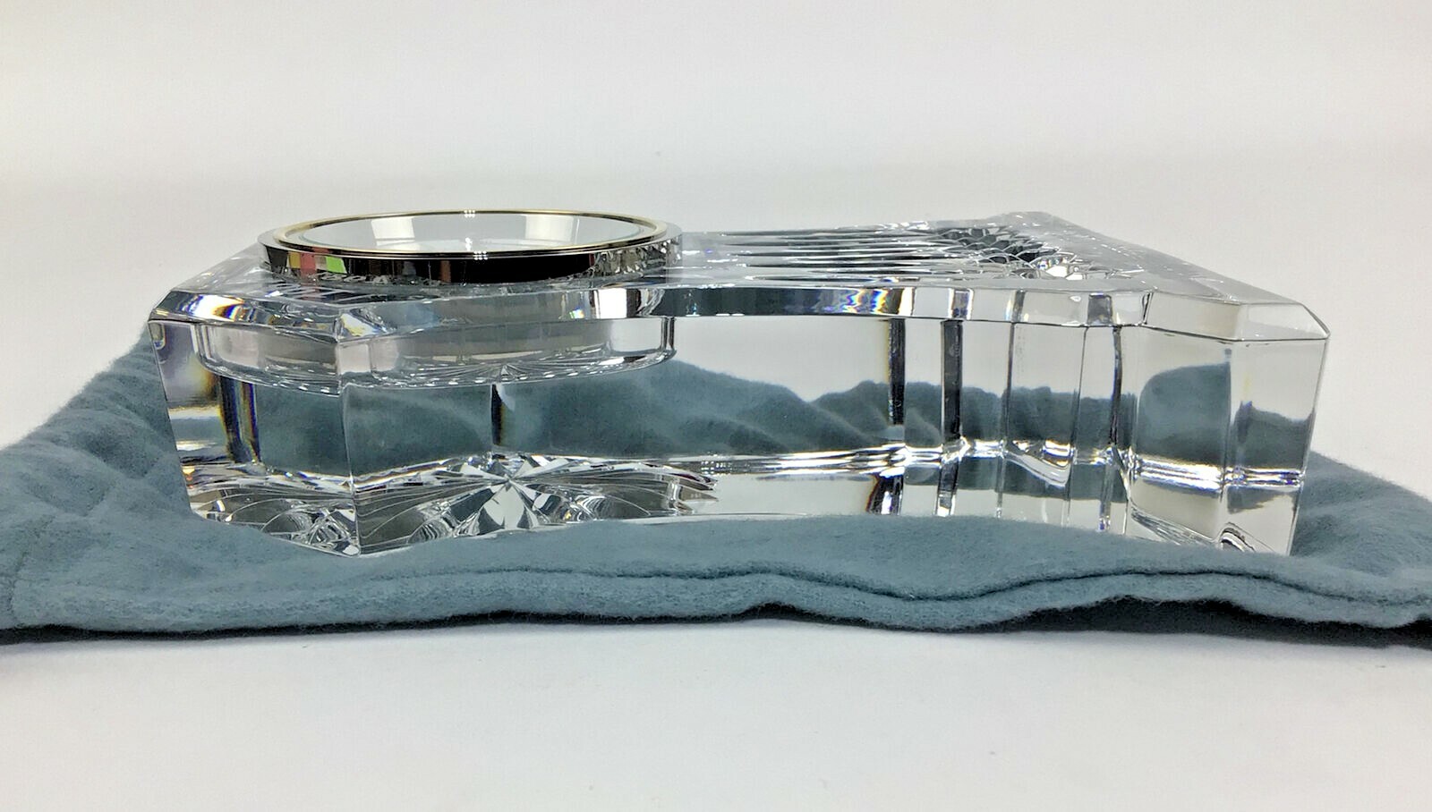 Waterford Crystal Lismore Desk Clock Made in Ireland #107753 **Has Engravings**