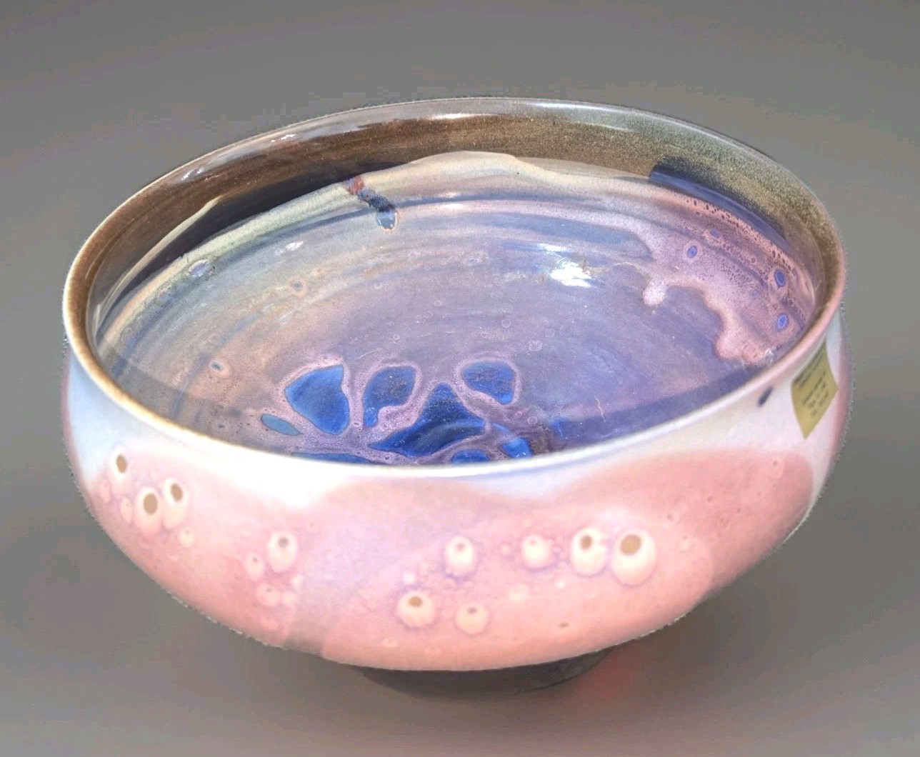 Vintage Latvia USSR Art Pottery Ceramic Bowl Vase Signed Skaidrīte Cihovska