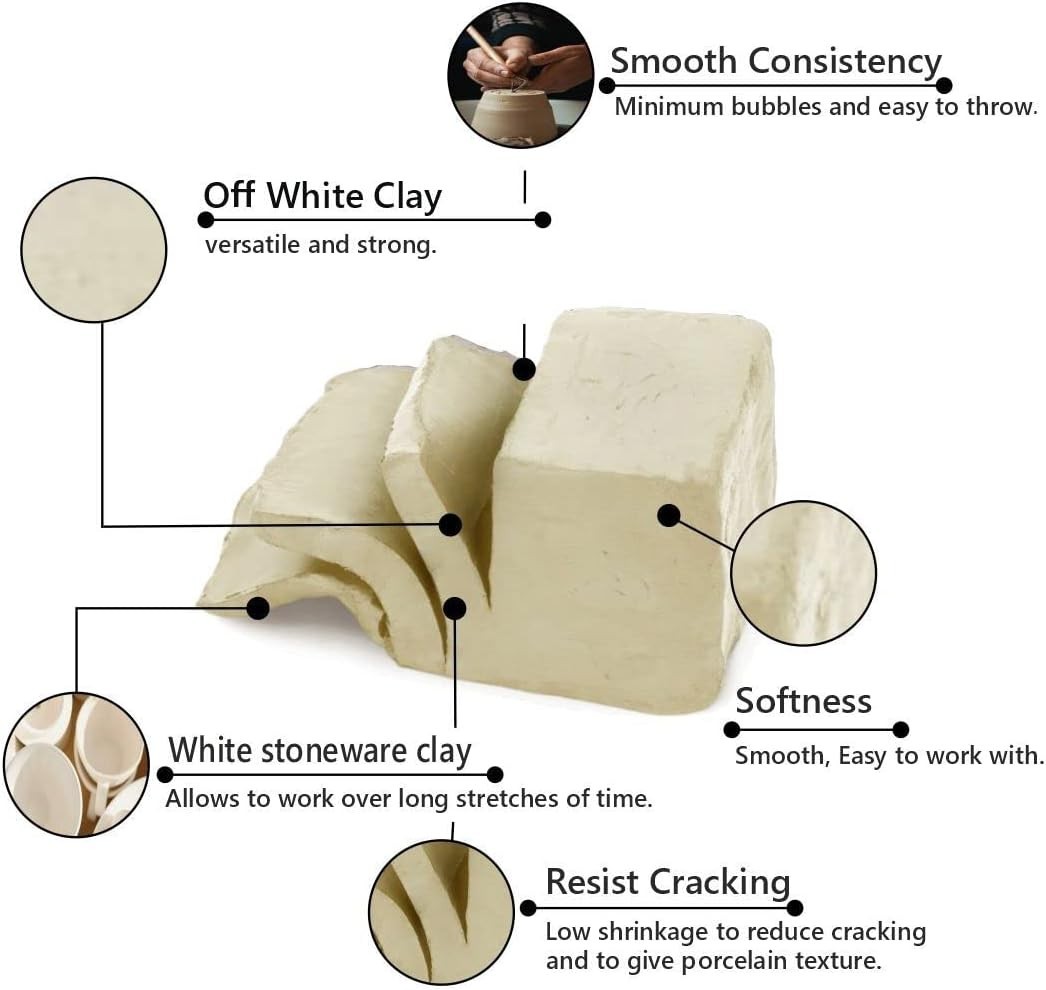 Versatile 10 lb Cone 6-10 High Fire White Clay – Perfect for Pottery Masters