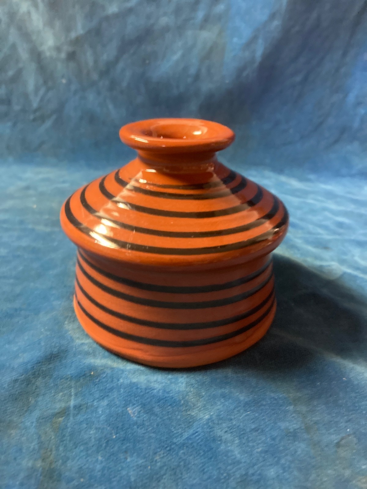 Vintage NEW Handthrown Redware Ceramic Inkwell or Vase Signed Nutt, MEL
