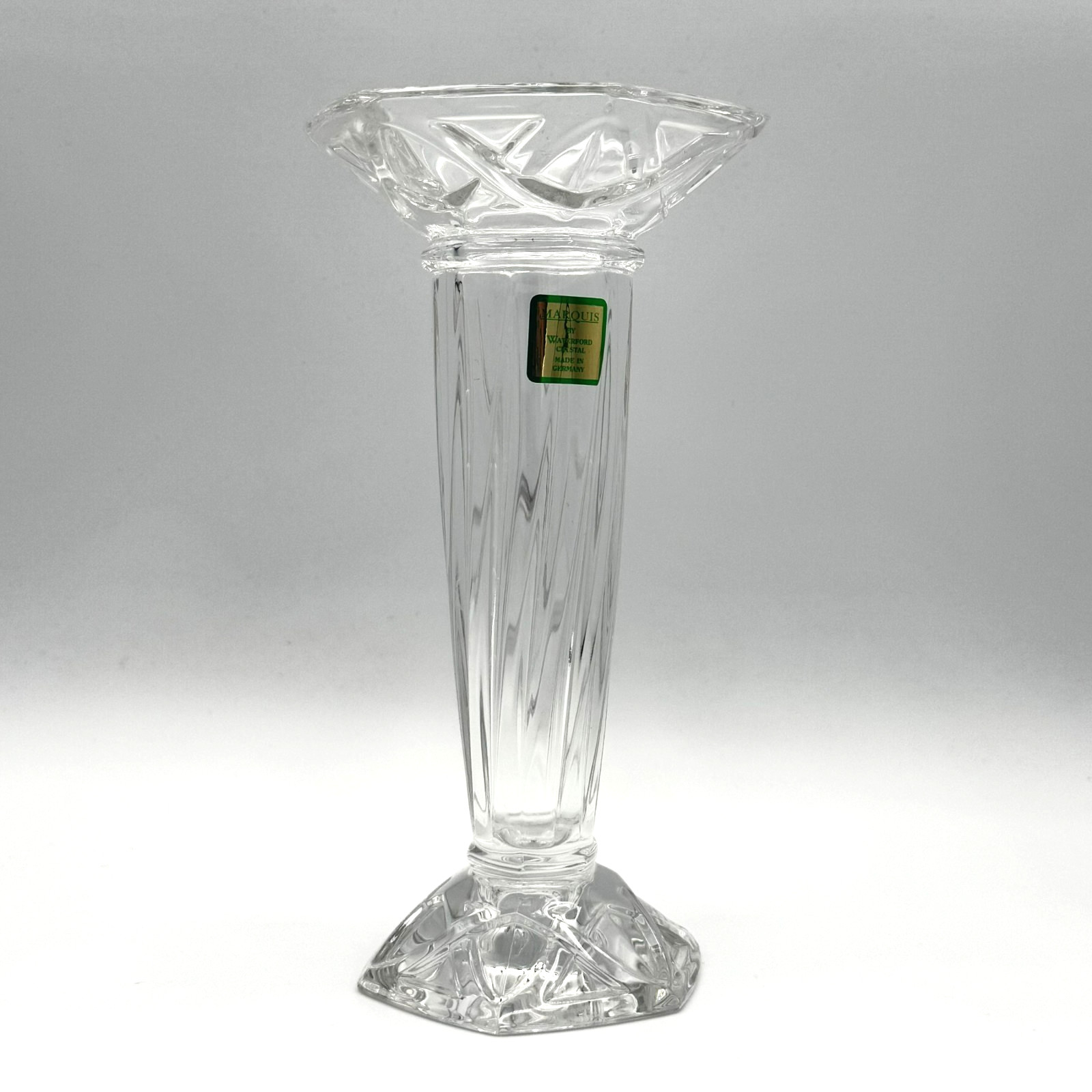 Waterford Fine Cut Crystal Candlestick Holder Signed Amway Ireland