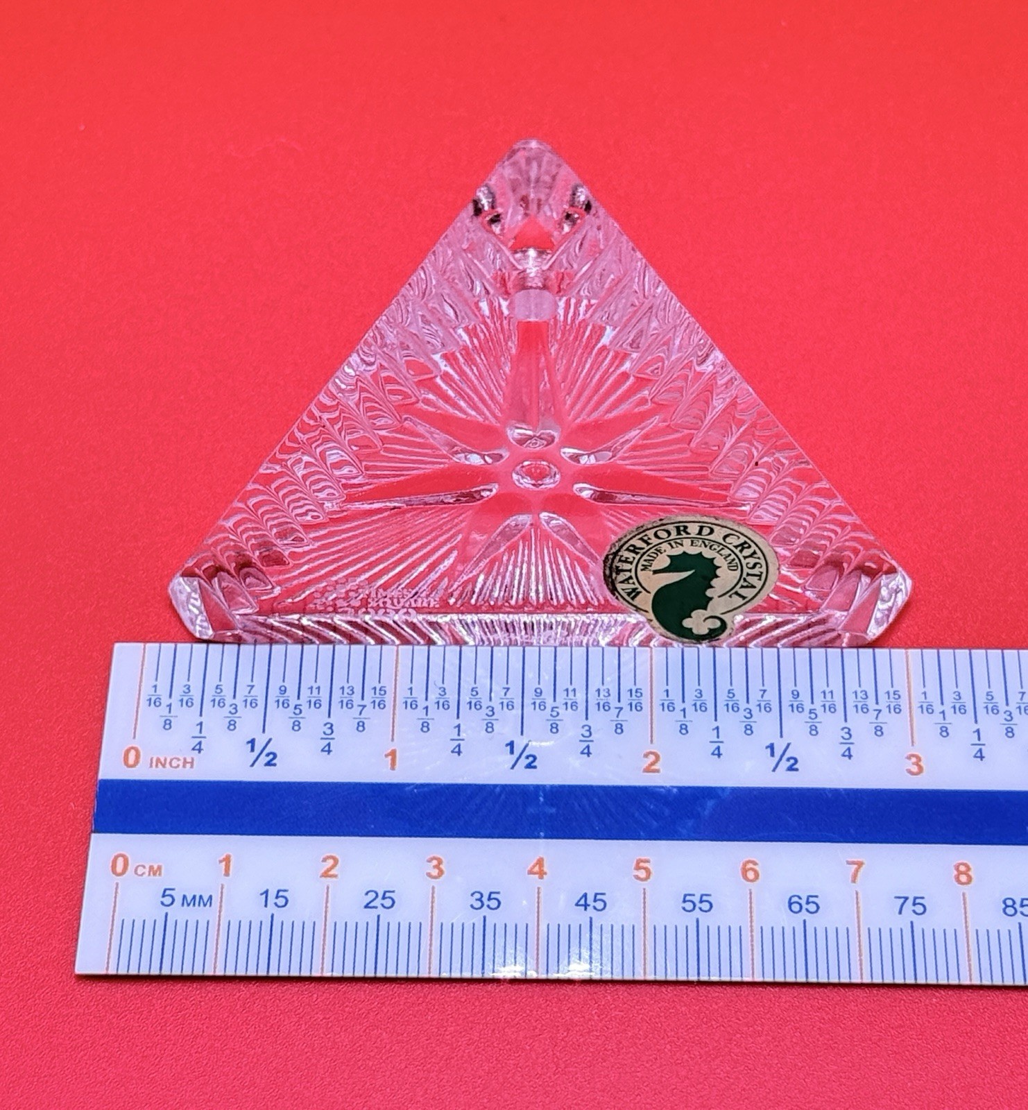 Waterford Star of Hope Pyramid Prism Faceted Flat Exec. Desk Décor 2.75” Ireland