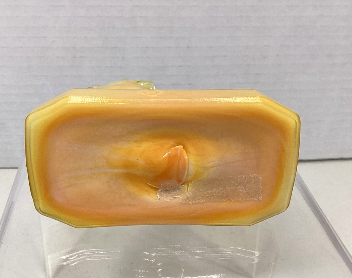 Vintage Boyd Joey The Horse Art Glass Figurine Yellow Slag Cadmium Glows 3.5″