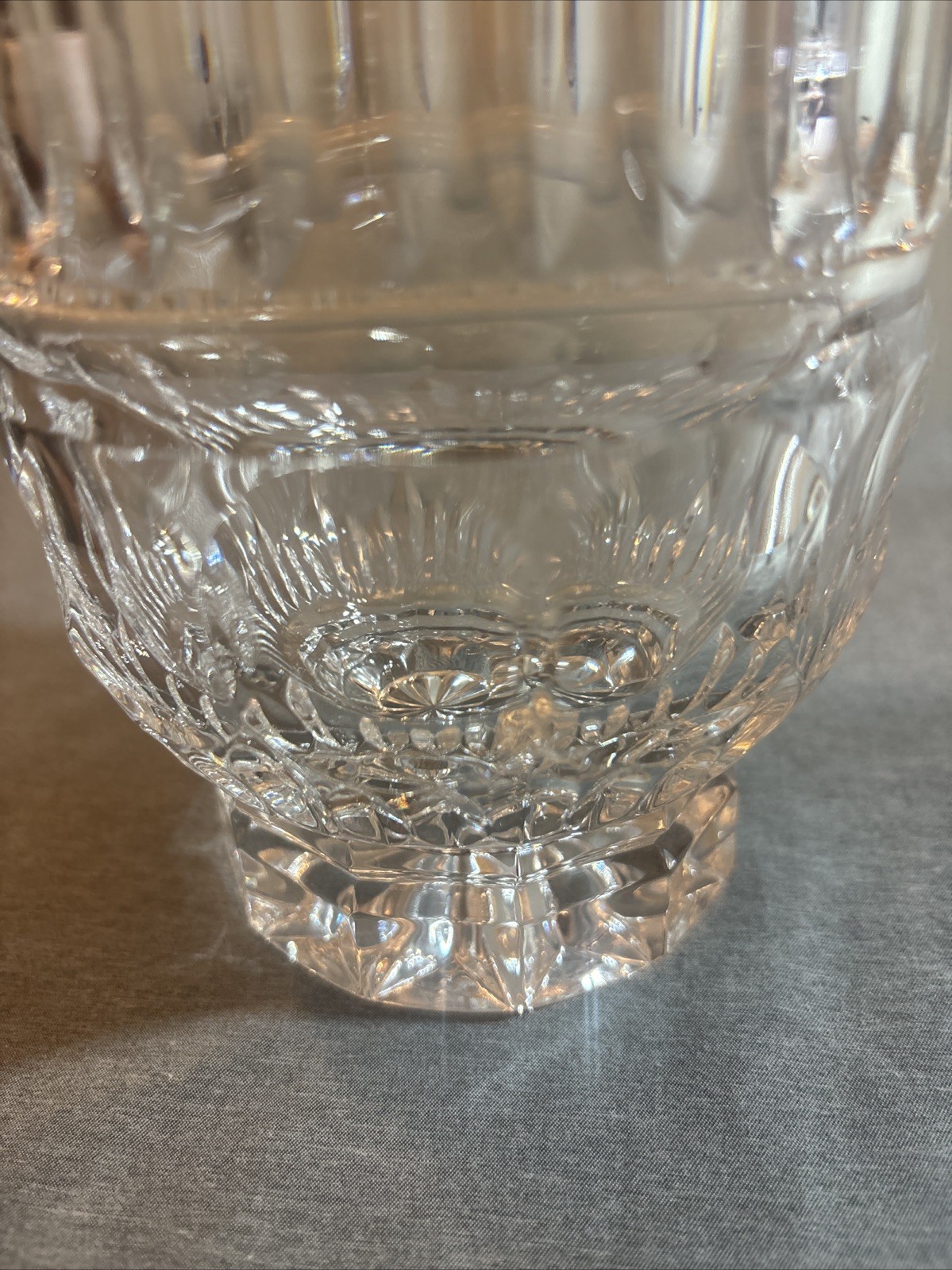 Fifth Avenue PRINCETON 24% Lead Crystal Vase Scalloped RibbedThumbprint