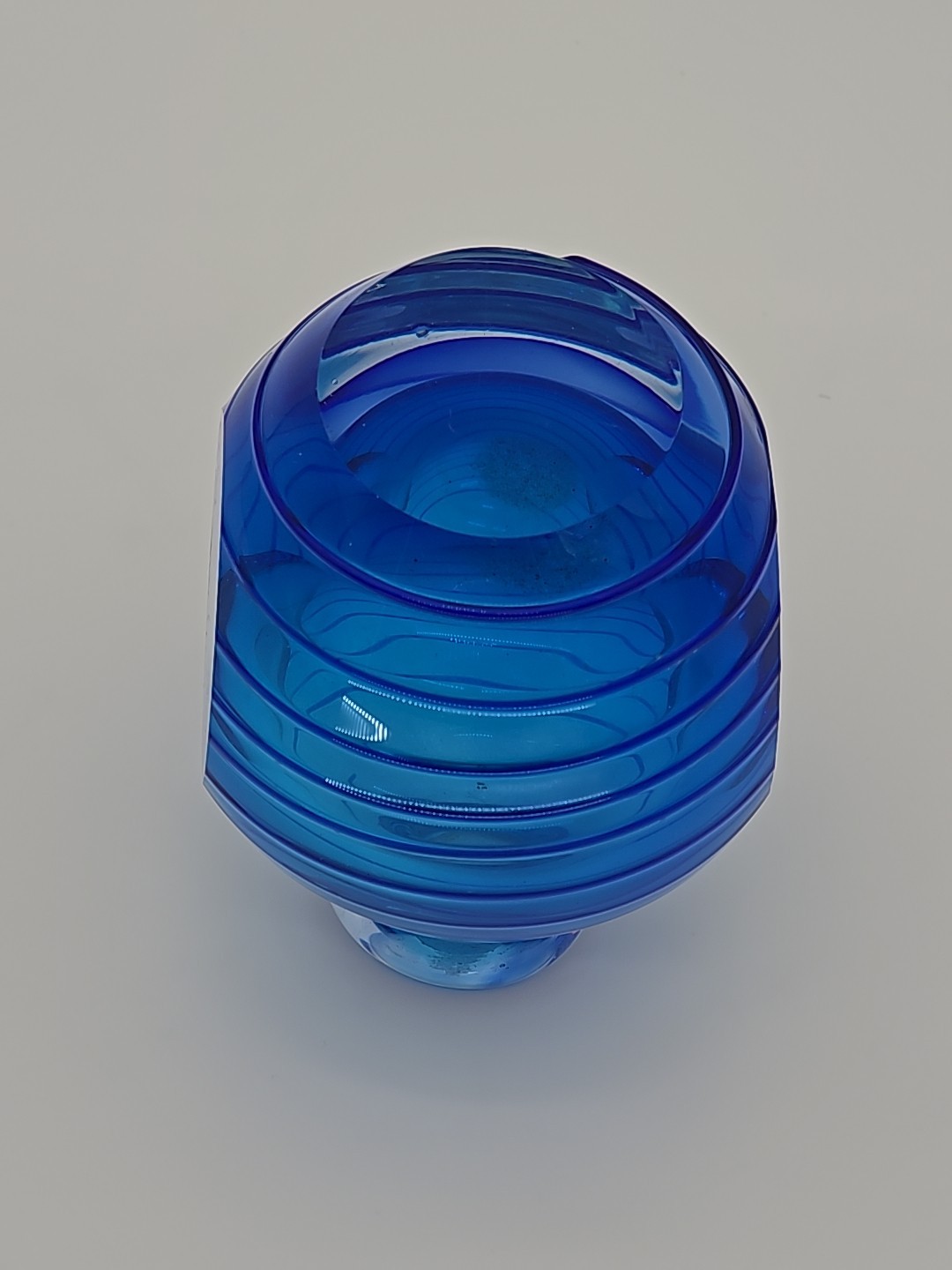Fifth Avenue Sommerso Crystal Blue Art Glass Murano Style Vase/Perfume Bottle