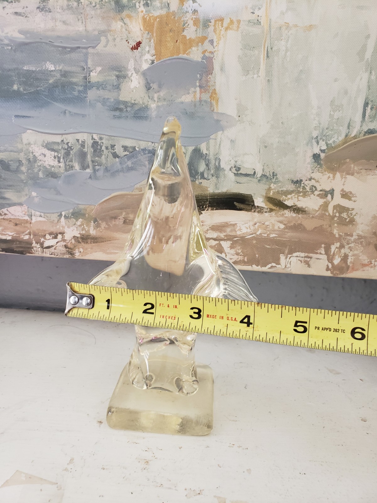 Vintage Art Glass Standing Seal, Sea Lion Figurine, Rare, Beautiful. 6.5 Inches