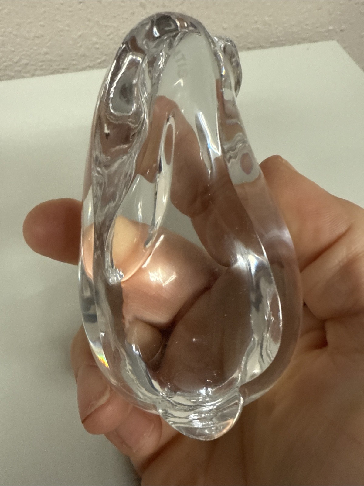 Atlantis Hand Made Lead Crystal Bunny Rabbit Figurine Paper weight Portugal