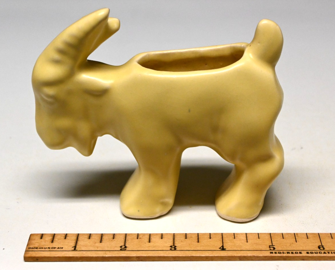Vintage 1940s McCoy Novelty Stretch Animals Line Billy Goat Planter
